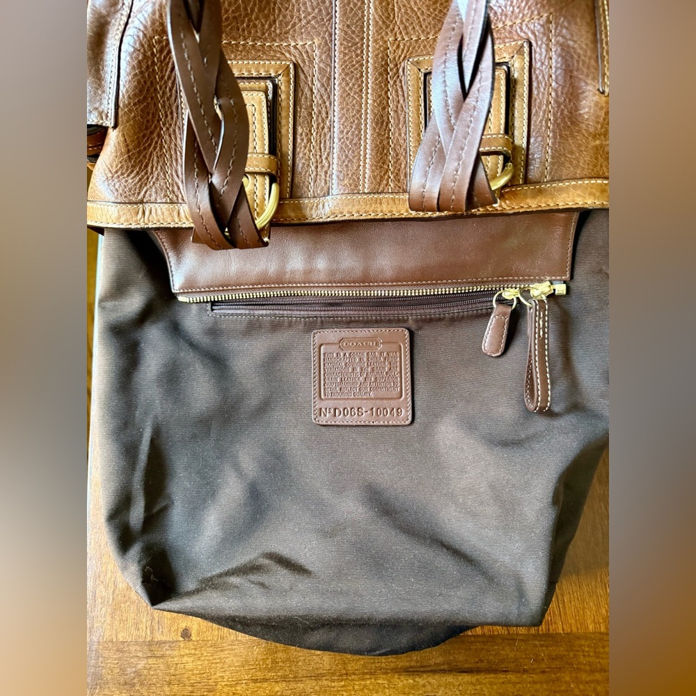 Coach Mia SoHo Tobacco Leather Tote Braided Straps Y2K 2006 - Picture 12 of 15